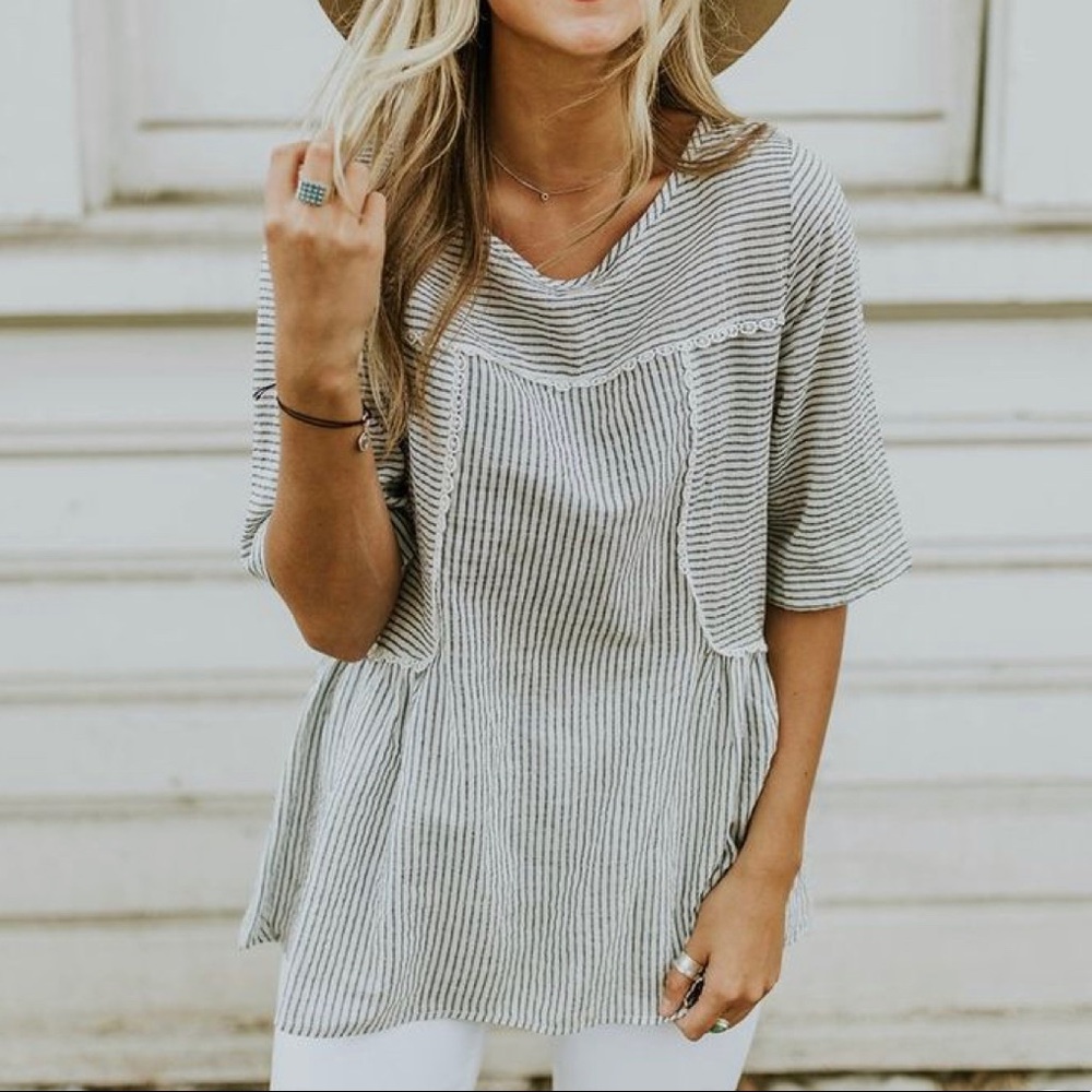 Roolee Carol Ann Stripe Blouse